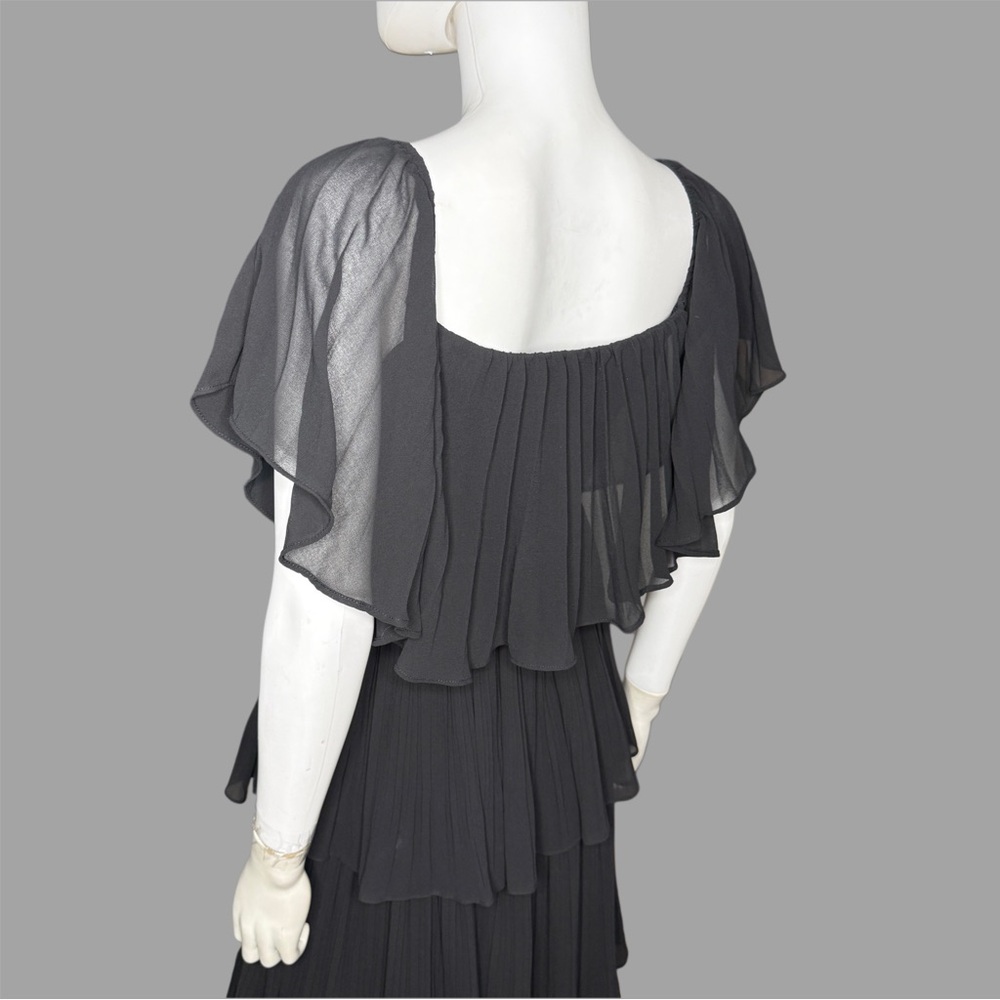 Forever 21 Black‎ Tiered Bohemian Midi Dress - Picture 3 of 5